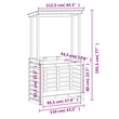 vidaXL Solid Pine Wood Medium Outdoor Bar Table in White