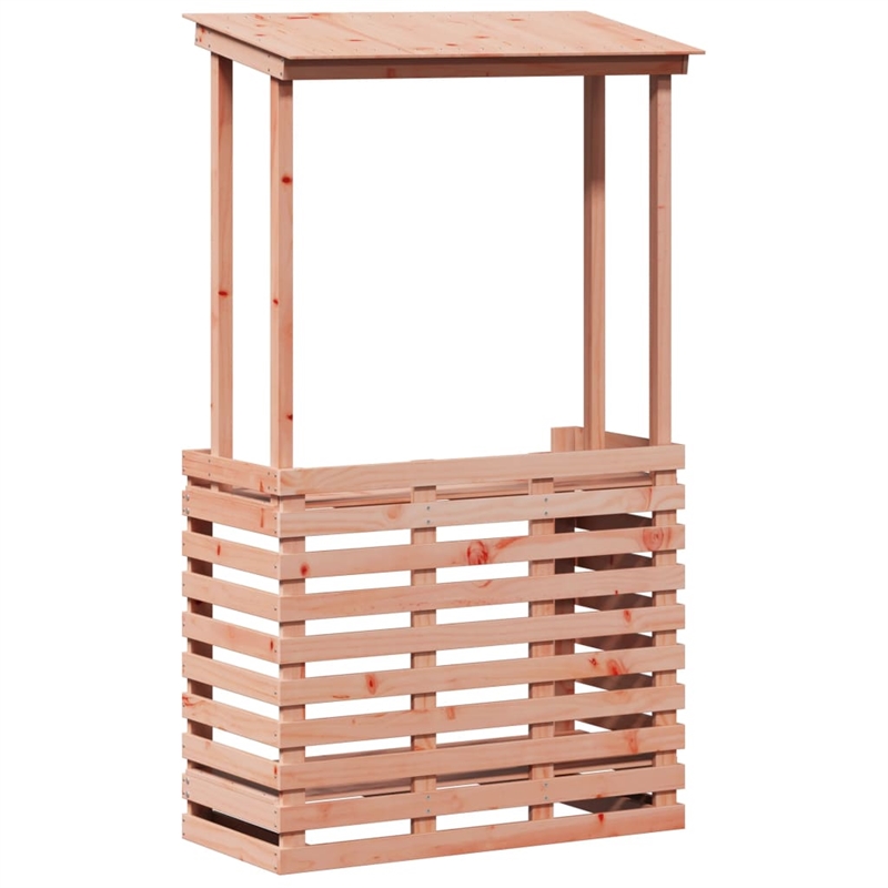 vidaXL Solid Douglas Wood Large Outdoor Bar Table  in Natural/Brown