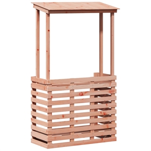 vidaXL Solid Douglas Wood Large Outdoor Bar Table  in Natural/Brown