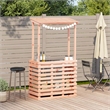 vidaXL Solid Douglas Wood Large Outdoor Bar Table  in Natural/Brown