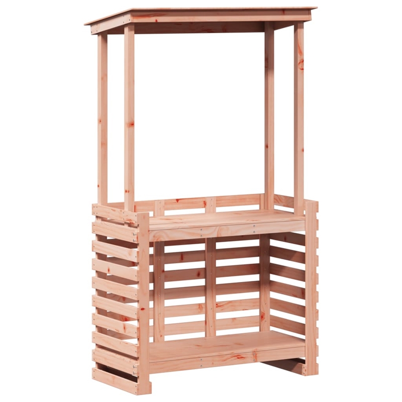 vidaXL Solid Douglas Wood Large Outdoor Bar Table  in Natural/Brown