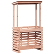 vidaXL Solid Douglas Wood Large Outdoor Bar Table  in Natural/Brown