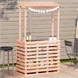 vidaXL Solid Douglas Wood Large Outdoor Bar Table  in Natural/Brown