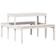 vidaXL Solid Pine Wood Picnic Table in White