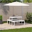 vidaXL Solid Pine Wood Picnic Table in White
