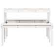 vidaXL Solid Pine Wood Picnic Table in White