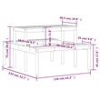 vidaXL Solid Pine Wood Picnic Table in White