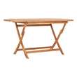 vidaXL Solid Teak Wood Dining Table in Natural/Brown Teak