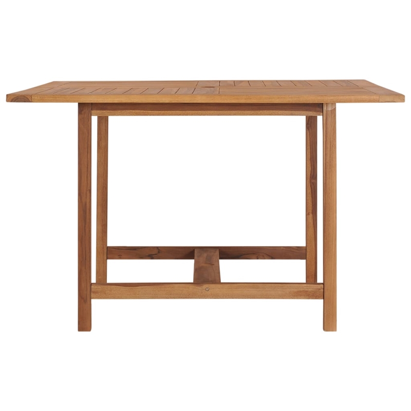 vidaXL Solid Teak Wood Dining Table in Warm Golden Brown