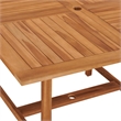 vidaXL Solid Teak Wood Dining Table in Warm Golden Brown