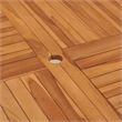 vidaXL Solid Teak Wood Dining Table in Warm Golden Brown