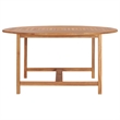 vidaXL Solid Teak Wood Dining Table in Natural/Brown Teak