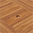 vidaXL Solid Teak Wood Dining Table in Natural/Brown Teak