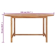 vidaXL Solid Teak Wood Dining Table in Natural/Brown Teak
