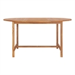 vidaXL Solid Teak Wood Dining Table in Natural/Brown Teak