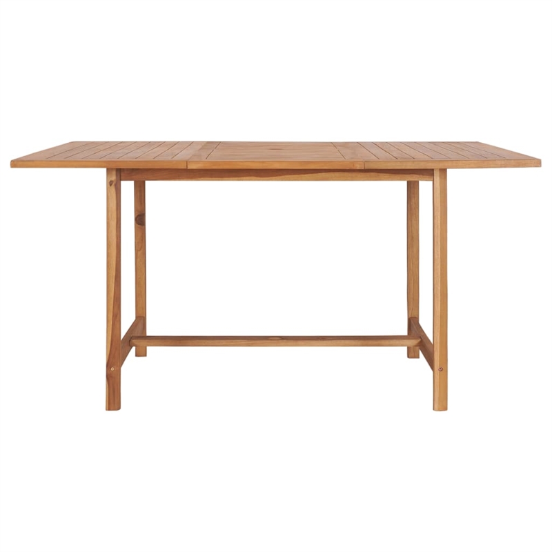 vidaXL Solid Teak Wood Patio Dining Table in Brown