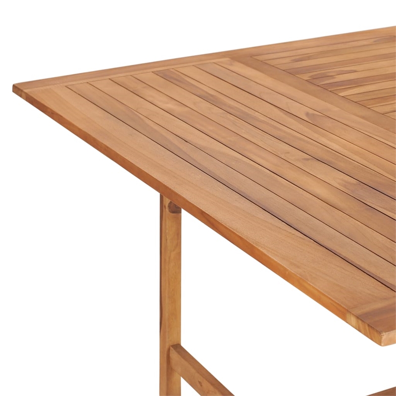 vidaXL Solid Teak Wood Patio Dining Table in Brown