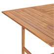 vidaXL Solid Teak Wood Patio Dining Table in Brown