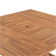 vidaXL Solid Teak Wood Patio Dining Table in Brown