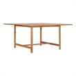 vidaXL Solid Teak Wood Patio Dining Table in Brown
