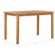 vidaXL Solid Teak Wood Patio Dining Table