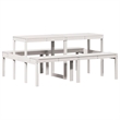 vidaXL Solid Pine Wood Picnic Table in White