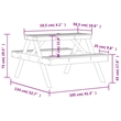 vidaXL Solid Pine Wood Picnic Table in White