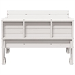 vidaXL Solid Pine Wood Picnic Table in White