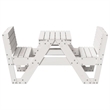 vidaXL Solid Pine Wood Picnic Table in White