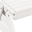 vidaXL Solid Pine Wood Picnic Table in White