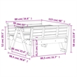 vidaXL Solid Pine Wood Picnic Table in White