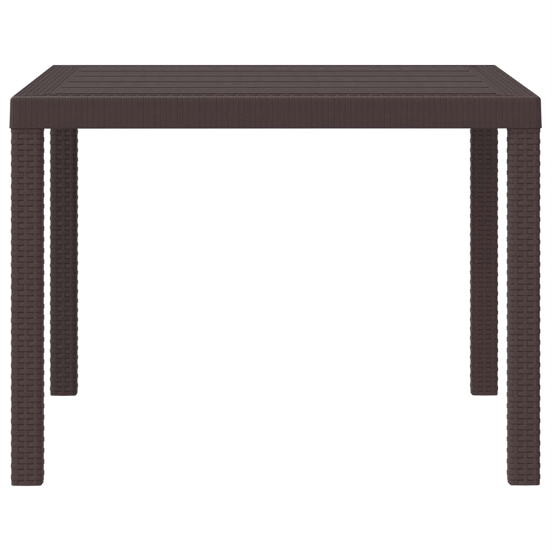vidaXL Poly Rattan Garden Dining Table in Brown