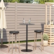 vidaXL Powder Coated Steel Garden Dining Table in Black