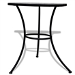 vidaXL Powder Coated Iron Garden Dining Table in Black and White