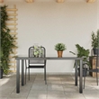 vidaXL Aluminum Garden Dining Table in Black