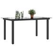 vidaXL Aluminum Garden Dining Table in Black