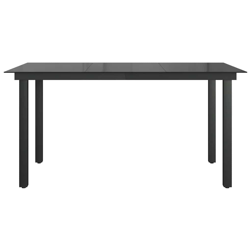 vidaXL Aluminum Garden Dining Table in Black