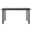 vidaXL Aluminum Garden Dining Table in Black