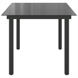 vidaXL Aluminum Garden Dining Table in Black