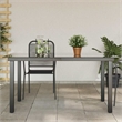 vidaXL Aluminum Garden Dining Table in Black