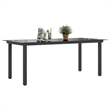 vidaXL Aluminum Garden Dining Table in Black