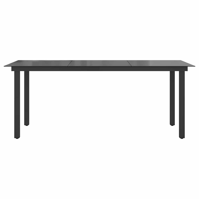 vidaXL Aluminum Garden Dining Table in Black