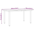 vidaXL Aluminum Garden Dining Table in Black