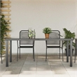 vidaXL Aluminum Garden Dining Table in Black
