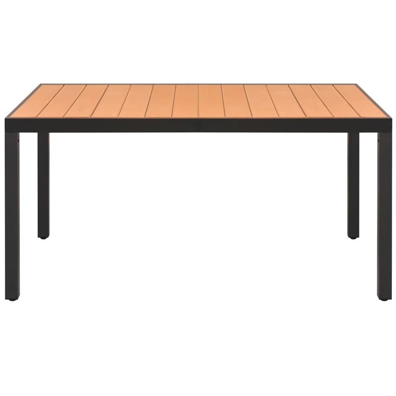 vidaXL Aluminum Garden Dining Table in Brown