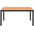 vidaXL Aluminum Garden Dining Table in Brown