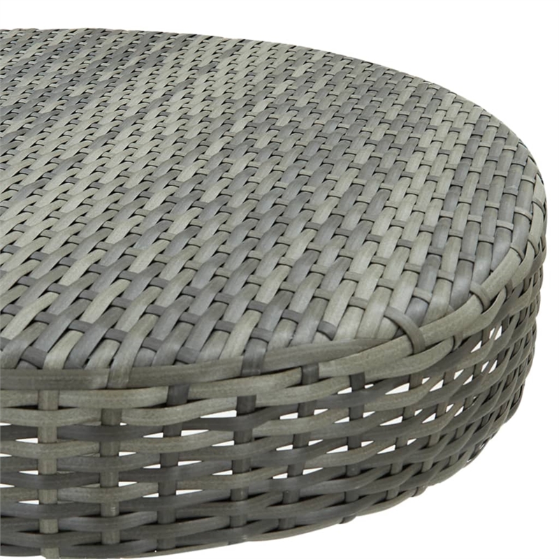 vidaXL Powder Coated Steel Garden Dining Table in Gray