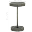 vidaXL Powder Coated Steel Garden Dining Table in Gray