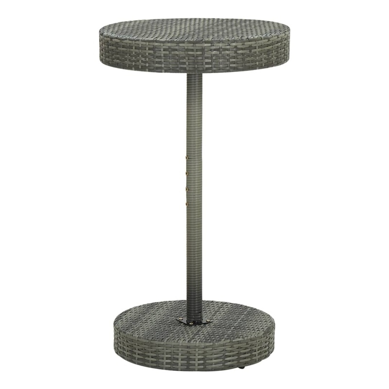 vidaXL Powder Coated Steel Garden Dining Table in Gray