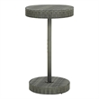 vidaXL Powder Coated Steel Garden Dining Table in Gray